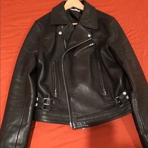 C2 by Calibrate Black Leather Moto Jacket